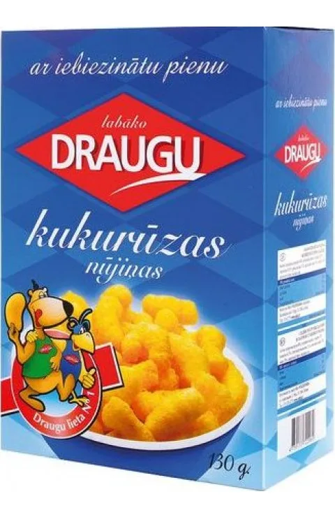DRAUGU Glasserte Maispinner med Kondensert melk, 130g