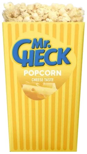 Popcorn med ost smak i box MR.Check, 150g