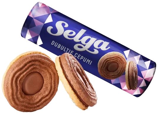 Selga Double kjeks med sjokolade fyling, 205g