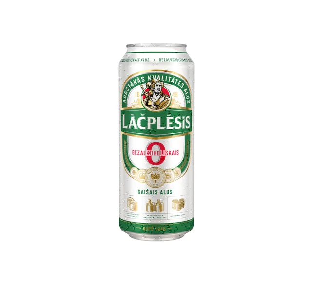 Øl uten alkohol Lacplesis 0,5L