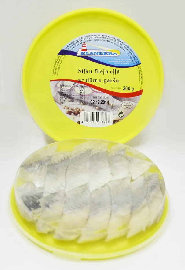 Røyket Sildefile i olje Elanders, 210g