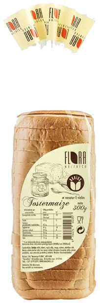 Håndlage toast Hvetebrød Flora, 300g