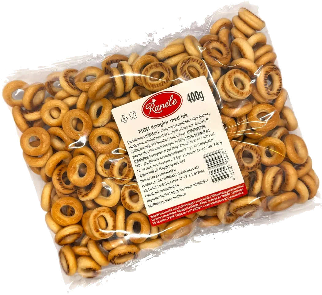 Mini kringler med løk Ranele 400g