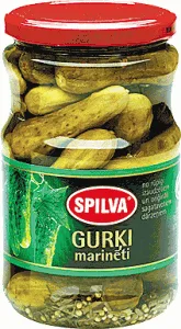 Hermetesert agurk (6-9 cm) Spilva, 670g