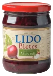 Syltede beter marinert i eplejuice 480g LIDO