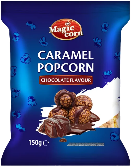 Karamellisert Popcorn med sjokolade Magic corn, 150g