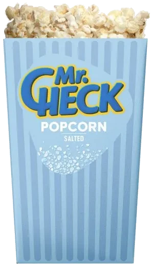 Popcorn med salt i box MR.Check, 100g