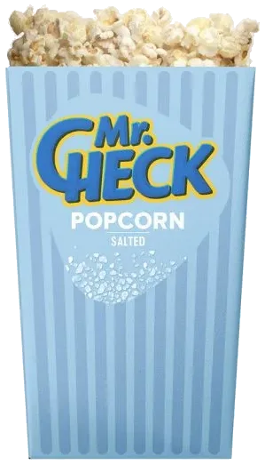Popcorn med salt i box MR.Check, 100g
