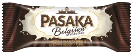 Glasert ostemasse med kondensert melk i belgisk sjokolade PASAKA, 40g