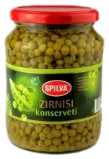 Erter hermetiske grønn i lake Spilva, 650g