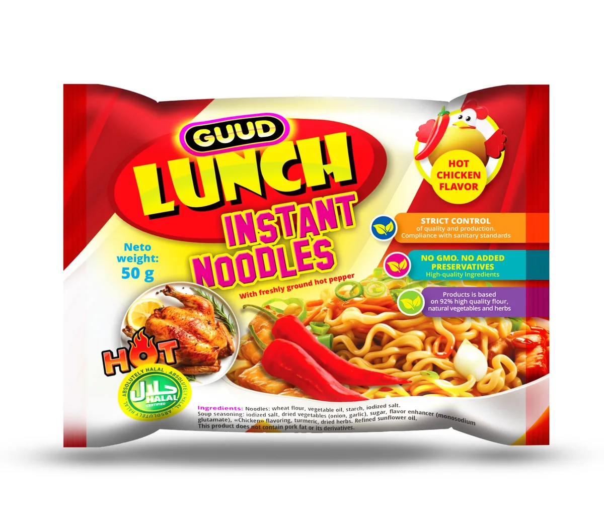 Nudler med biff smak Guud, 50g