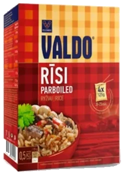 Parboiled Ris i puser Valdo, 500g (4x125g)