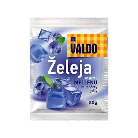 Gelépulver med blåbærsmak Valdo 80g