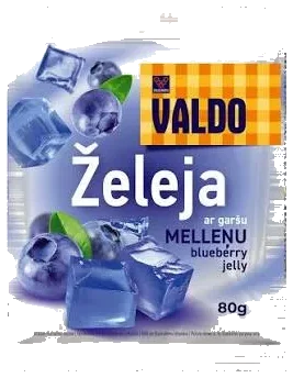 Gelépulver med blåbærsmak Valdo 80g