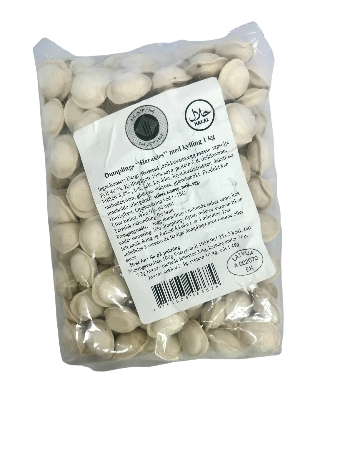 Halal Pelmeni med kylling 1kg