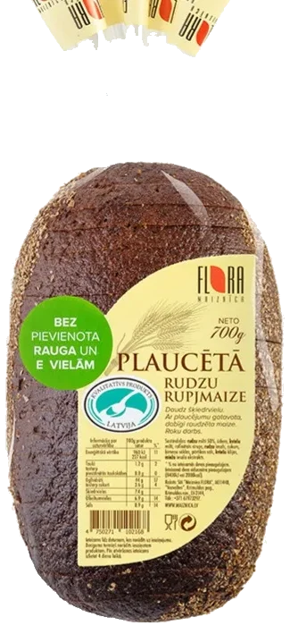 Håndlage rugbrød "Plauceta" Flora, 700g