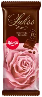 Ekstra mørk sjokolade 87% LAIMA, 90g