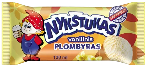 Iskrem med vaniljesmak "NYKŠTUKAS" i vaffelkopp ,130ml
