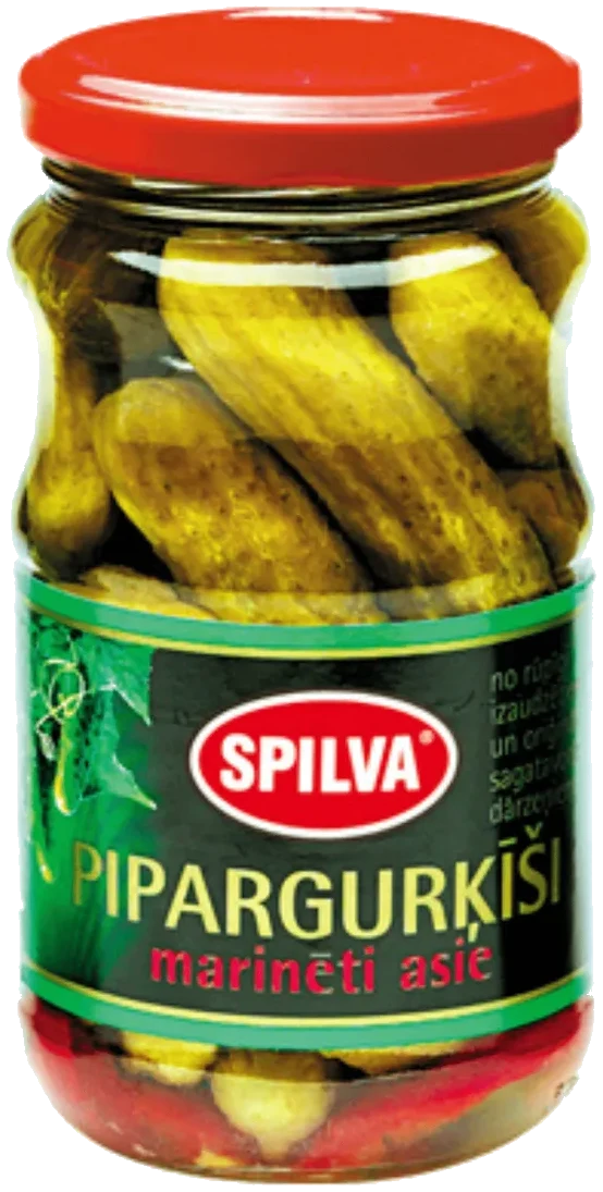 Marinert agurker Sterk (3-6 cm) Spilva, 330g