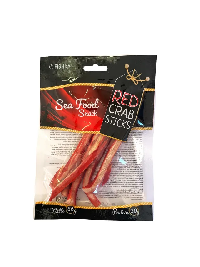 Røde krabbepinner tørket Fishka, 56g