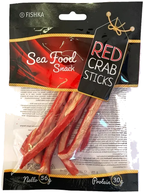 Røde krabbepinner tørket Fishka, 56g