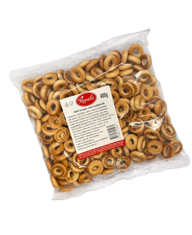 Mini kringler med vanijesmak Ranele 400g