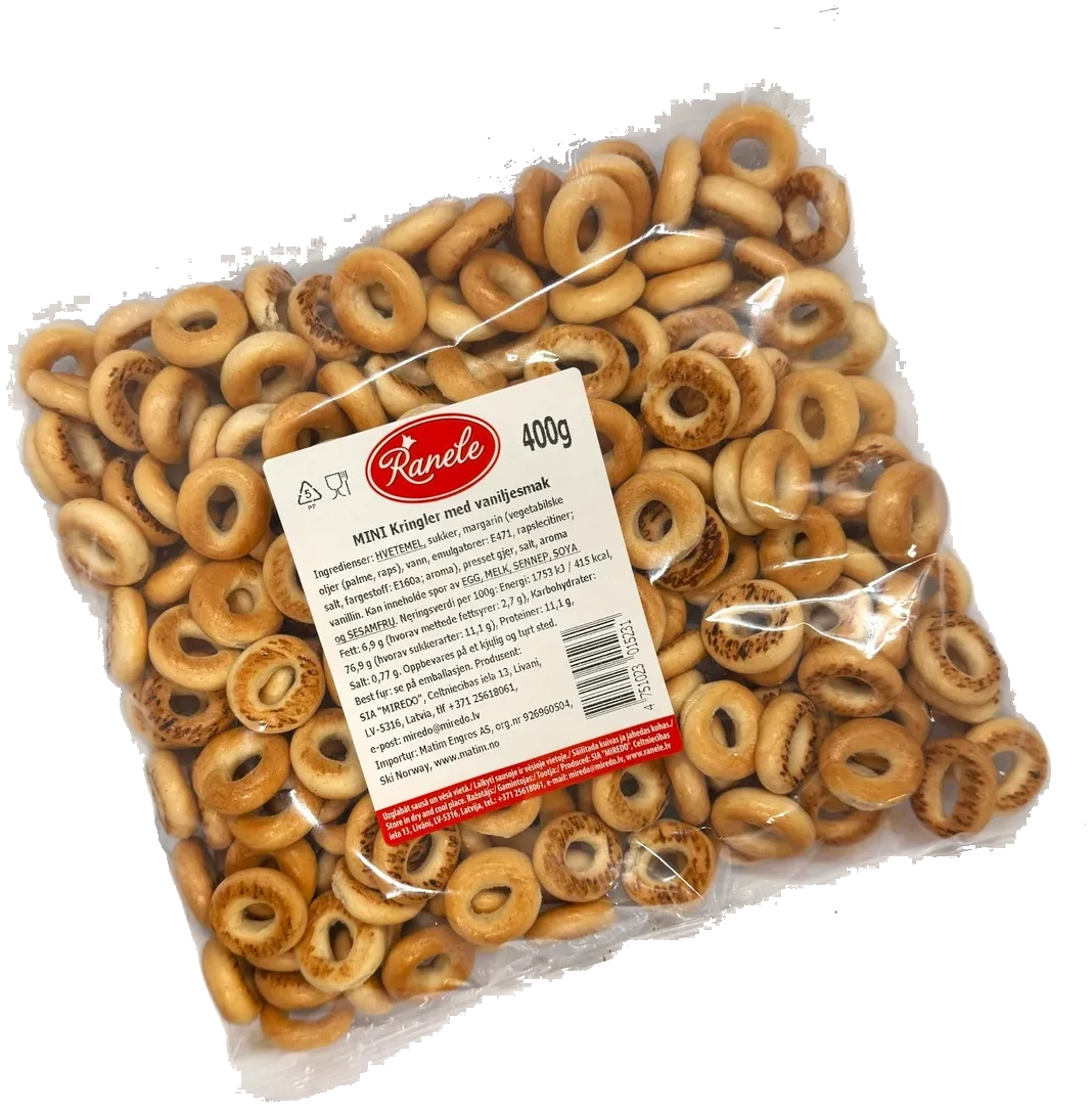 Mini kringler med vanijesmak Ranele 400g