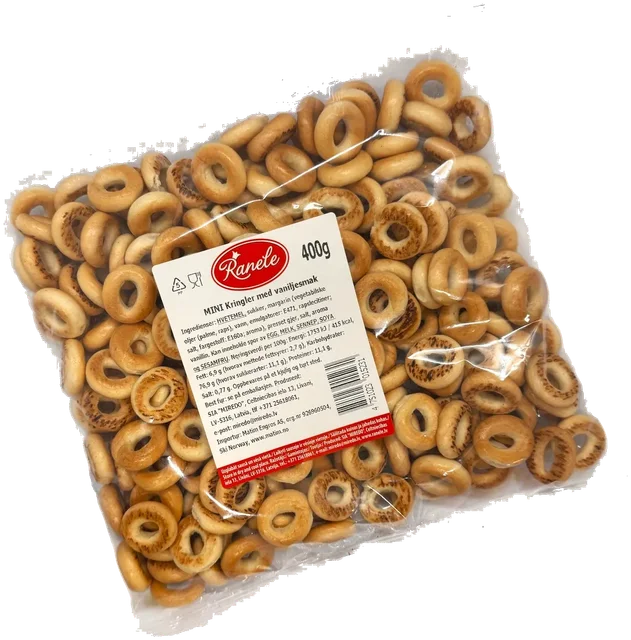 Mini kringler med vanijesmak Ranele 400g