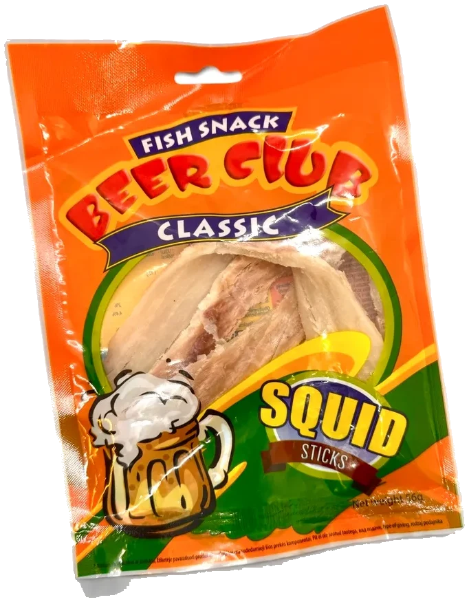 Tørkede pinner av blekksprut Beer Club 56g