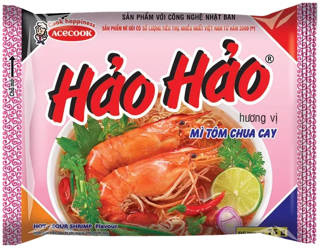 Nudler med søt og sur rekesmak HAO-HAO, 77g