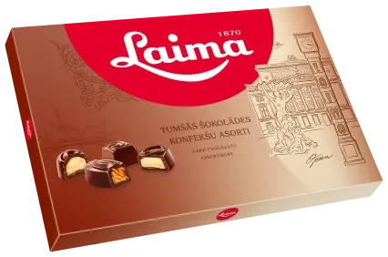Mørk sjøkolade konfekter LAIMA, 215g