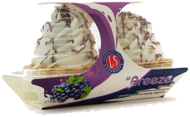 Sandkake med blåbær og proteinkrem Latsweets, 140g (frysevare -18C)