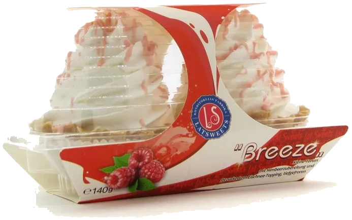 Sandkake med tranebær og proteinkrem Latsweets, 140g (frysevare -18C)