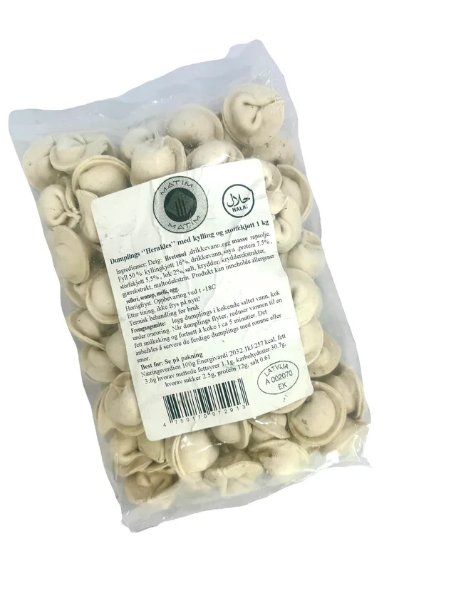 Halal Pelmeni med storfekjøtt kylling 1kg