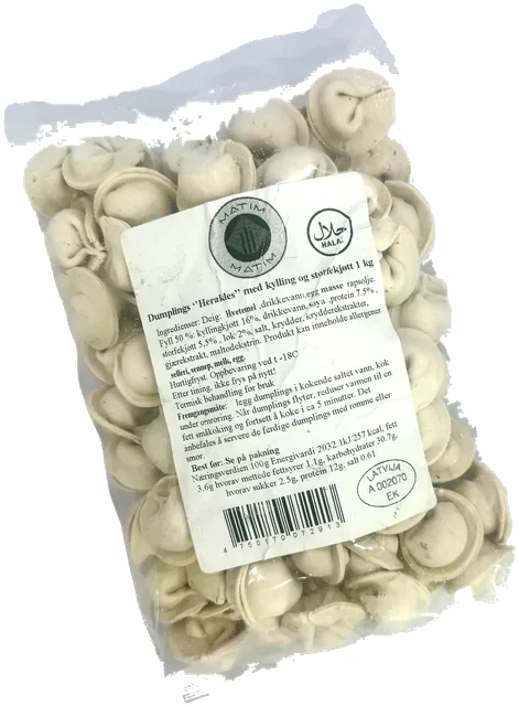 Halal Pelmeni med storfekjøtt kylling 1kg
