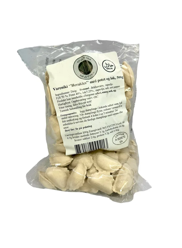 Halal Vareniki med potet og løk 500g