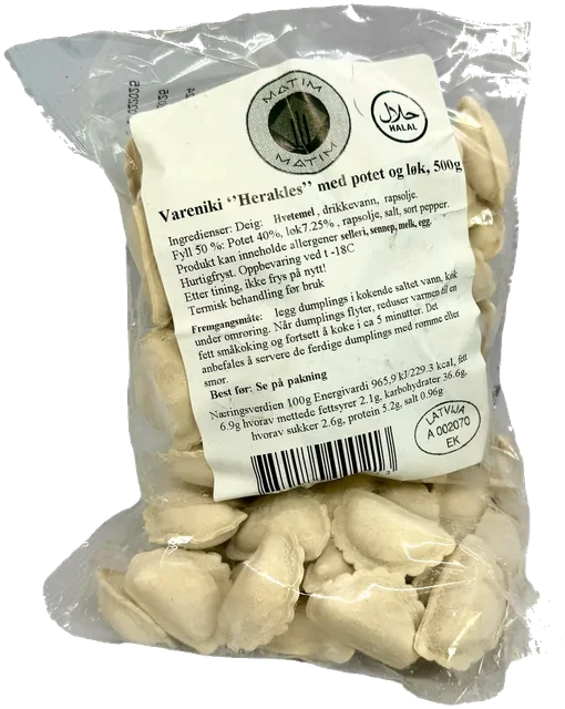 Halal Vareniki med potet og løk 500g