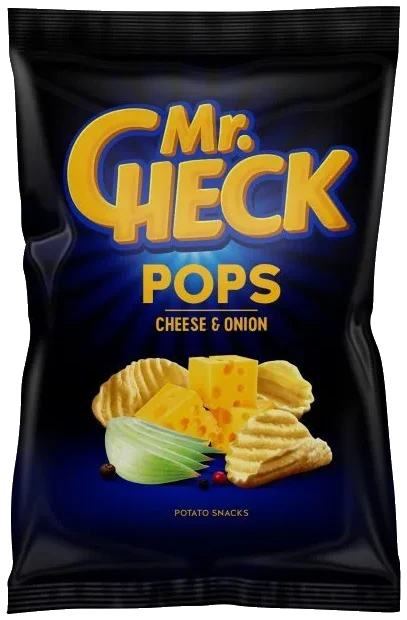 Potet chips med ost og løk smak Mr.Check, 90g