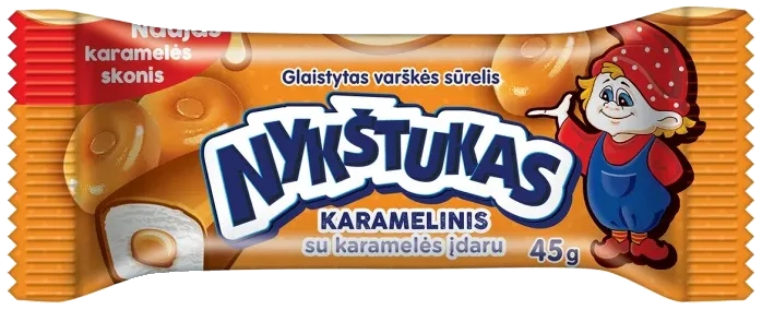 Ostemasse i karamell glasur med karamell fyll Nykstukas, 45g