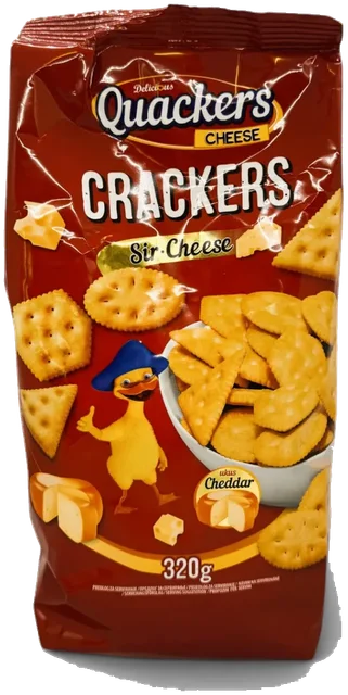Crackers med chedar ost Quackers 320g
