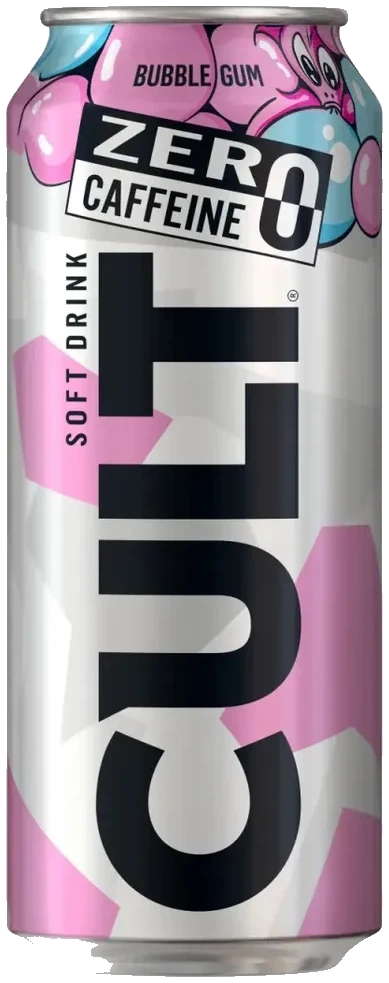 Energy drink uten kafein med bubblegum smak CULT 0,5L