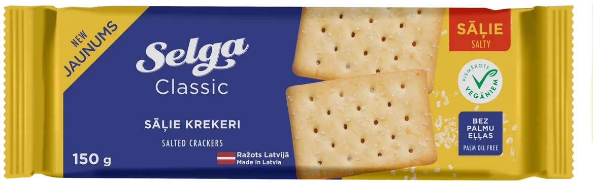 Crackers salte 150g, Selga