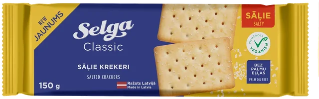Crackers salte 150g, Selga