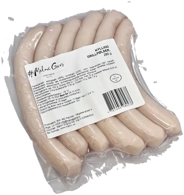 Kylling grillpølser 280g