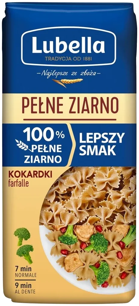 Pasta fulkorn sløyfer Lubella 400g
