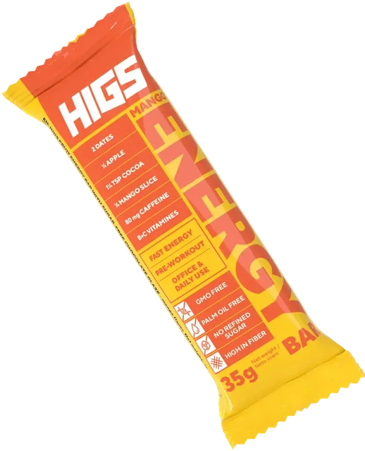Energy Bar Mango uten sukker Higs 35g