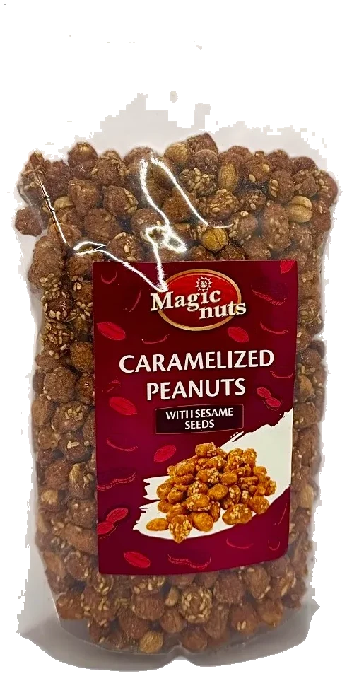 Karamelisert peanøtter med sezam Magic Corn 800g