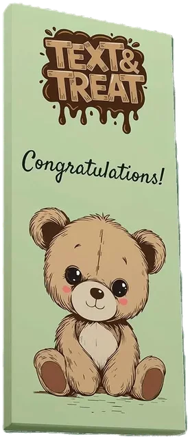 Melke sjokolade Congratulation teddy T&T 85g