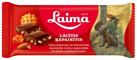 Lacitis Kepainitis melksjokolade med mandler og vafler og honning Laima 90g