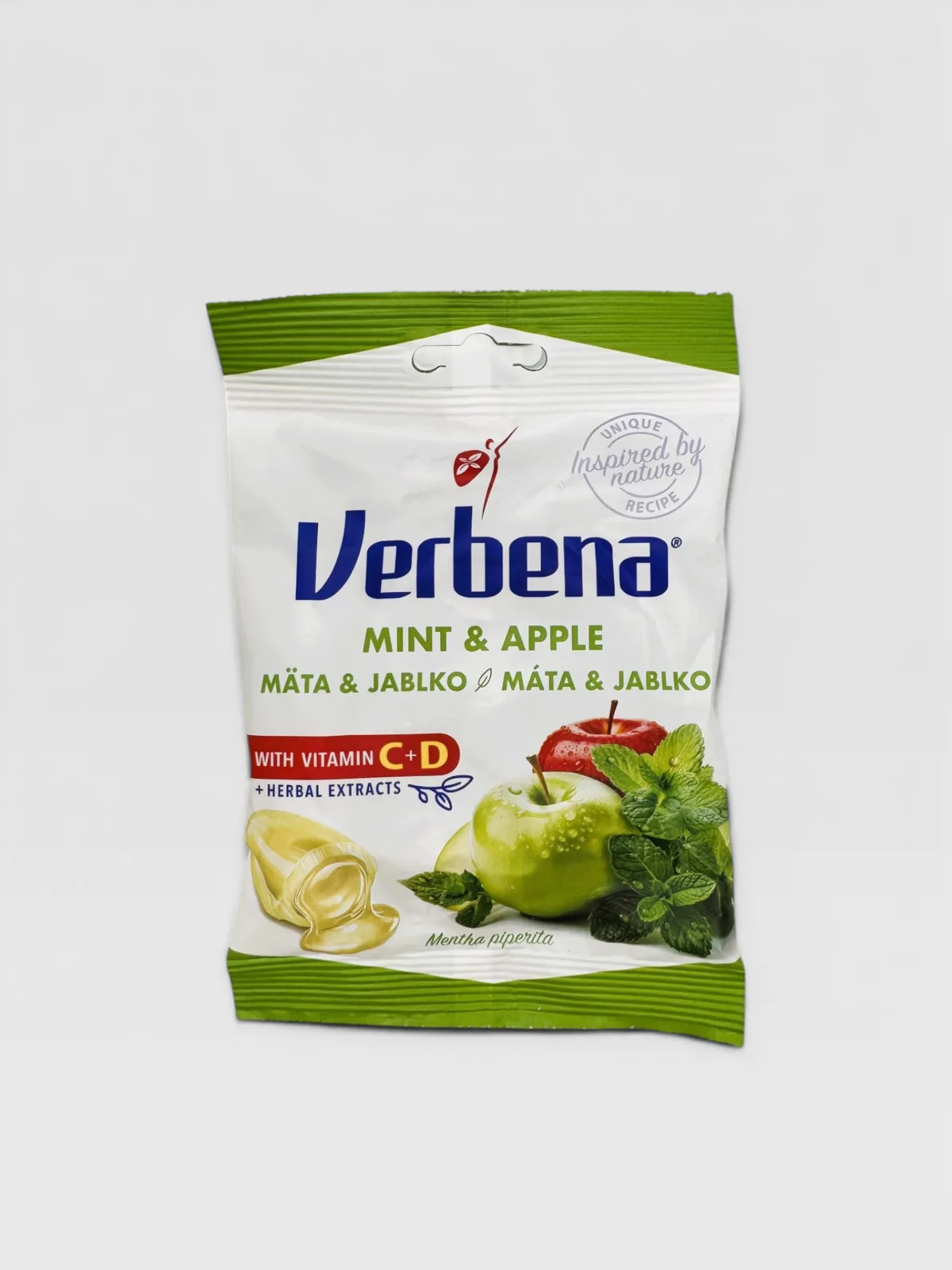 Softpastiller med mint-eplefyll vitamin C Verbena 60g